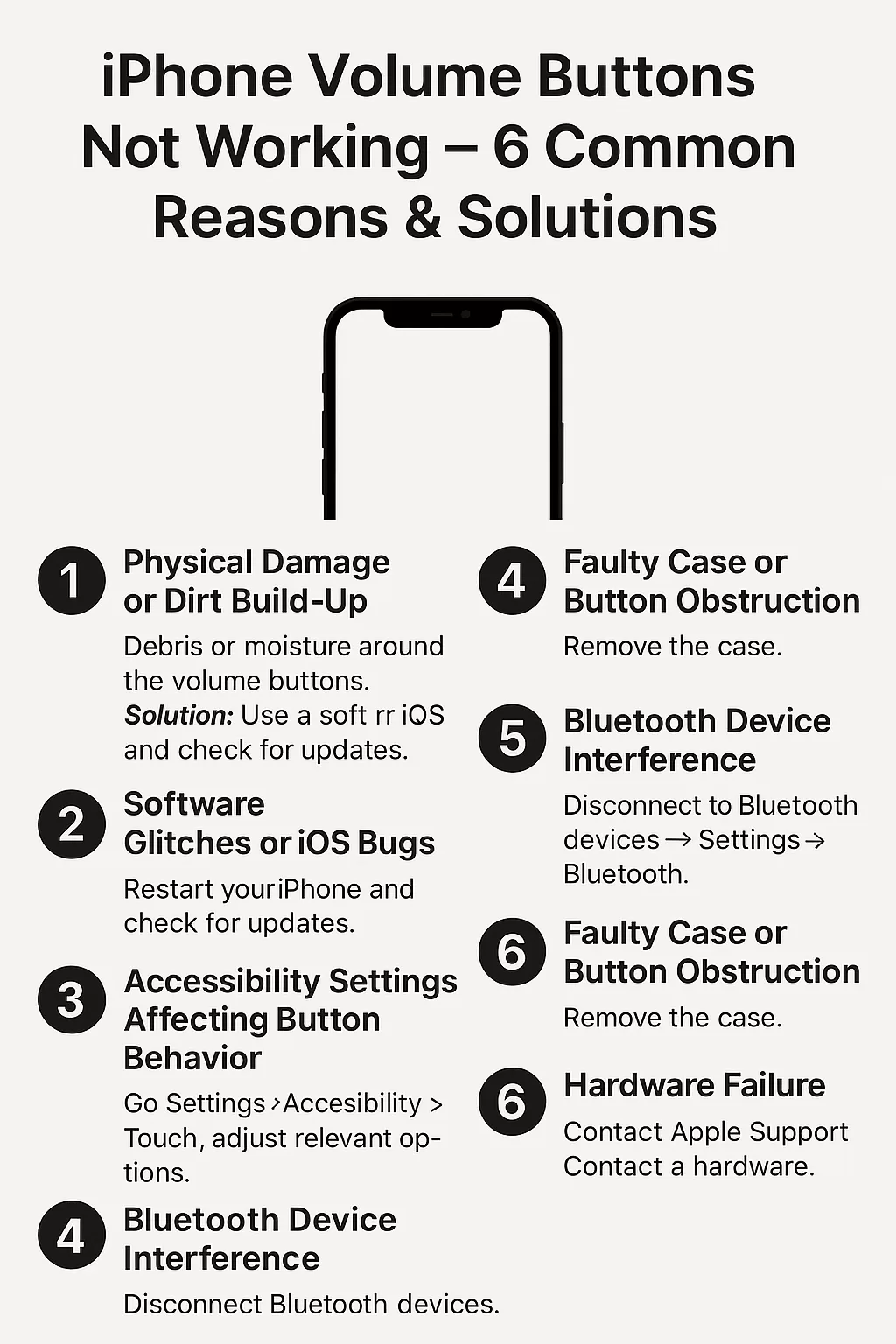 iPhone Volume Buttons Not Working – 6 Common Reasons & Solutions