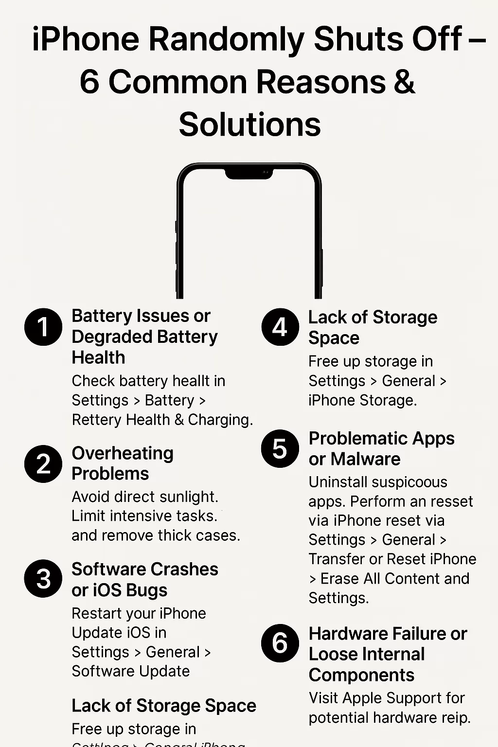 iPhone Randomly Shuts Off – 6 Common Reasons & Solutions