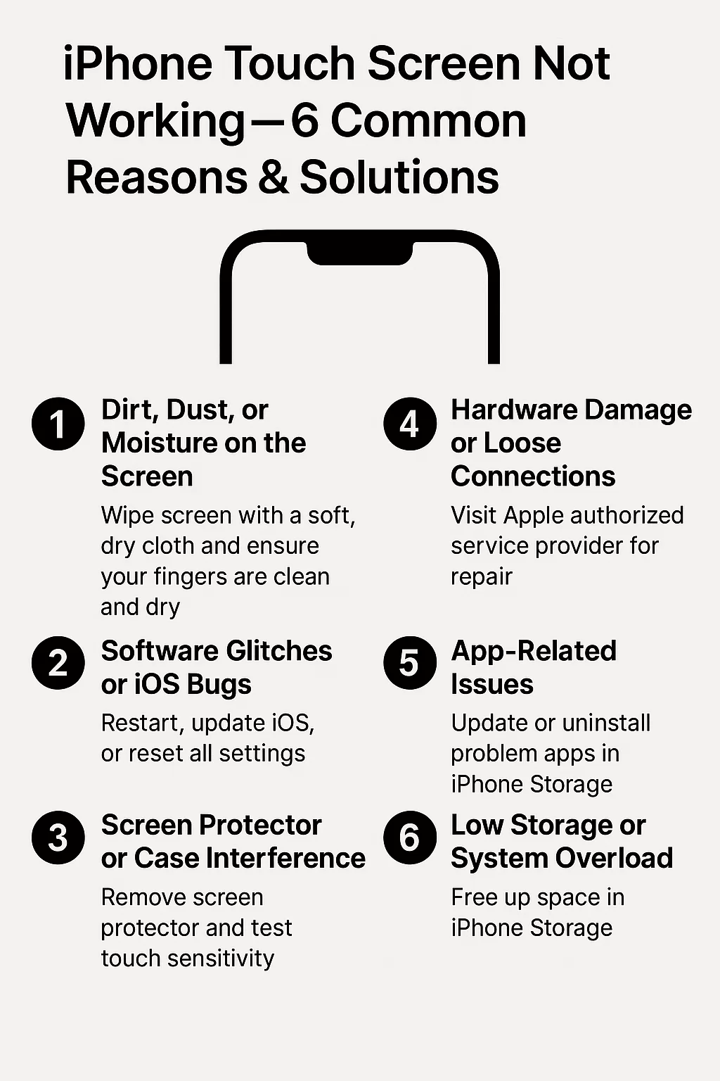 iPhone Touch Screen Not Working – 6 Common Reasons & Solutions