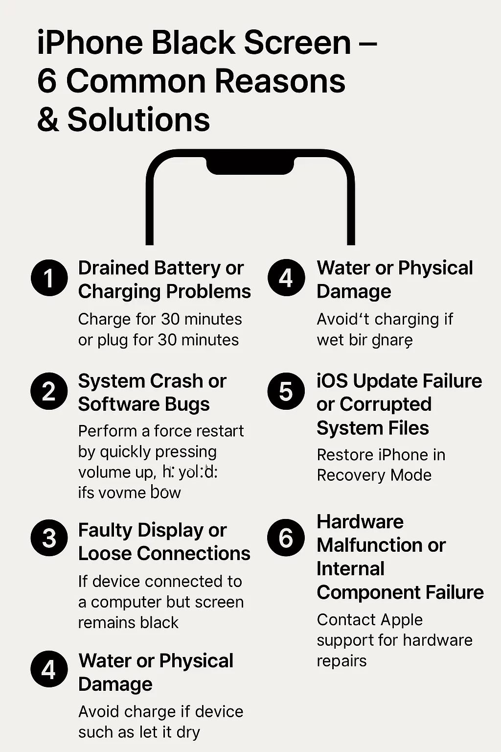 iPhone Black Screen – 6 Common Reasons & Solutions